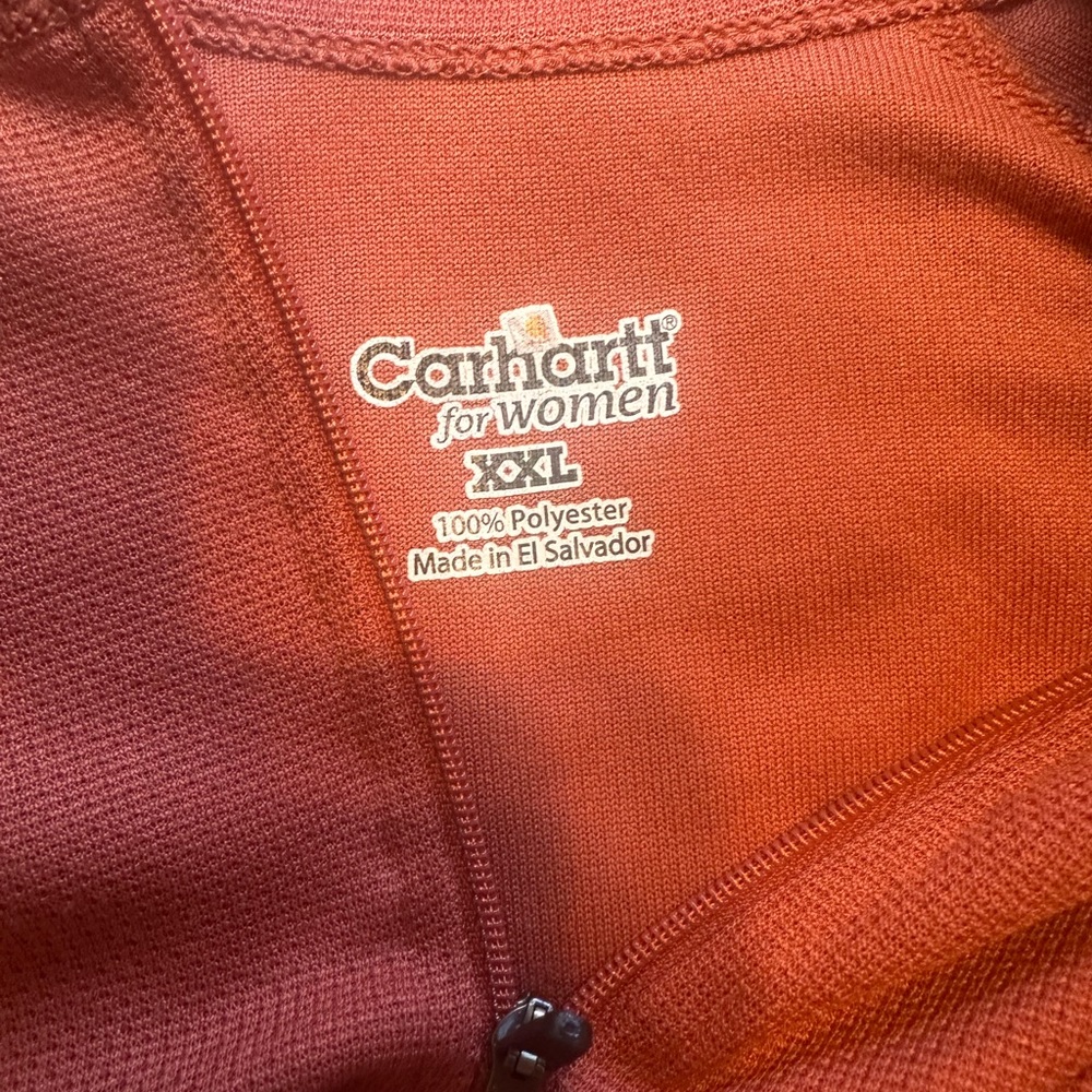 CARHARTT Women’s Rust Quarter Zip Pull Over Size XXL - Picture 5 of 7